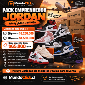 Pack Emprendedor Zapatillas Jordan Originales – 50 o 70 pares