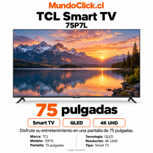 TCL Smart TV 75″ QLED 4K UHD — 75P7L